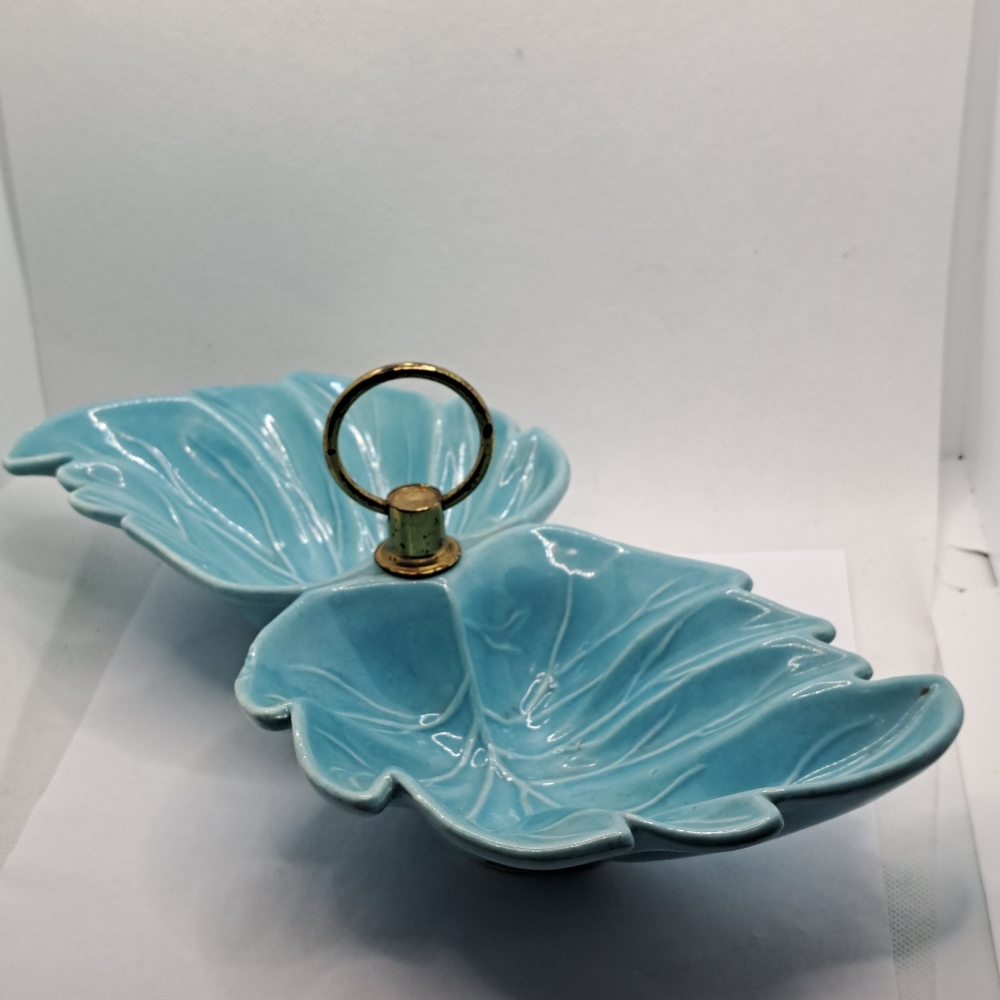 Vintage Divided Blue Serving Dish.